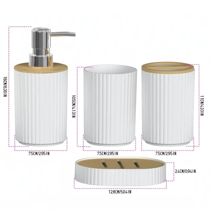 Set de Salle de Bain 4 Pièces – Élégance & Organisation