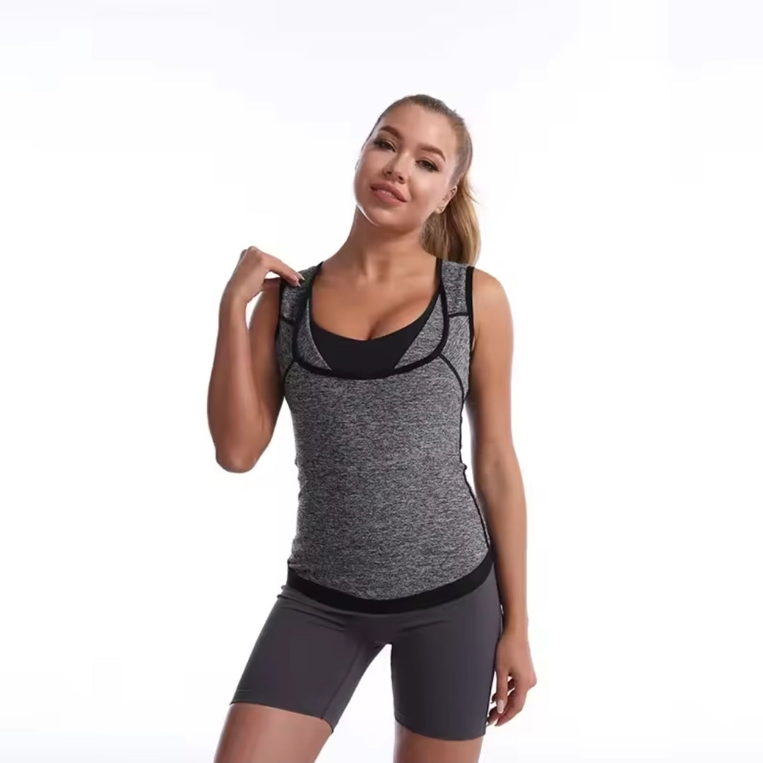 Short de Sudation Thermique Femme – Gris