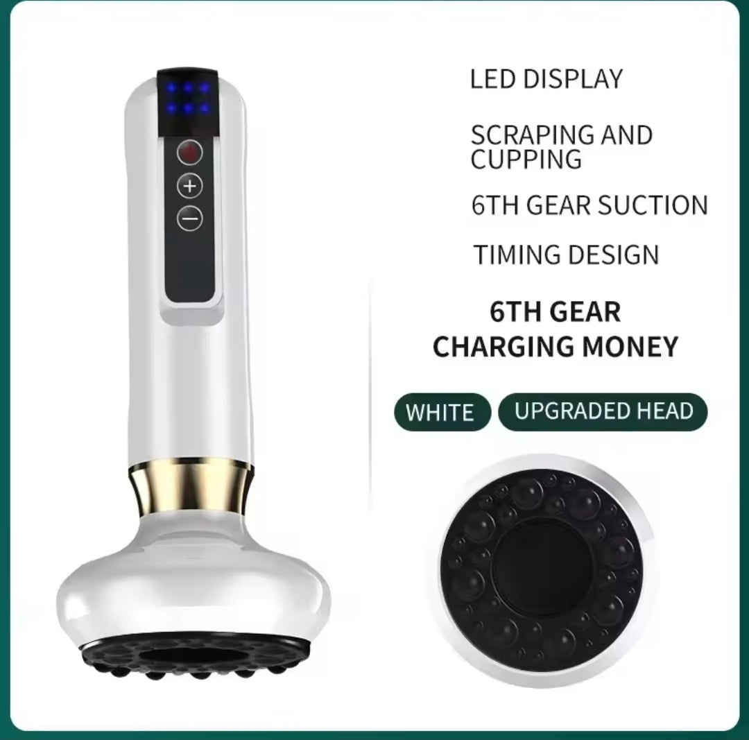 Appareil de Massage 3-en-1 Ventouses, Chaleur & Lumière Rouge