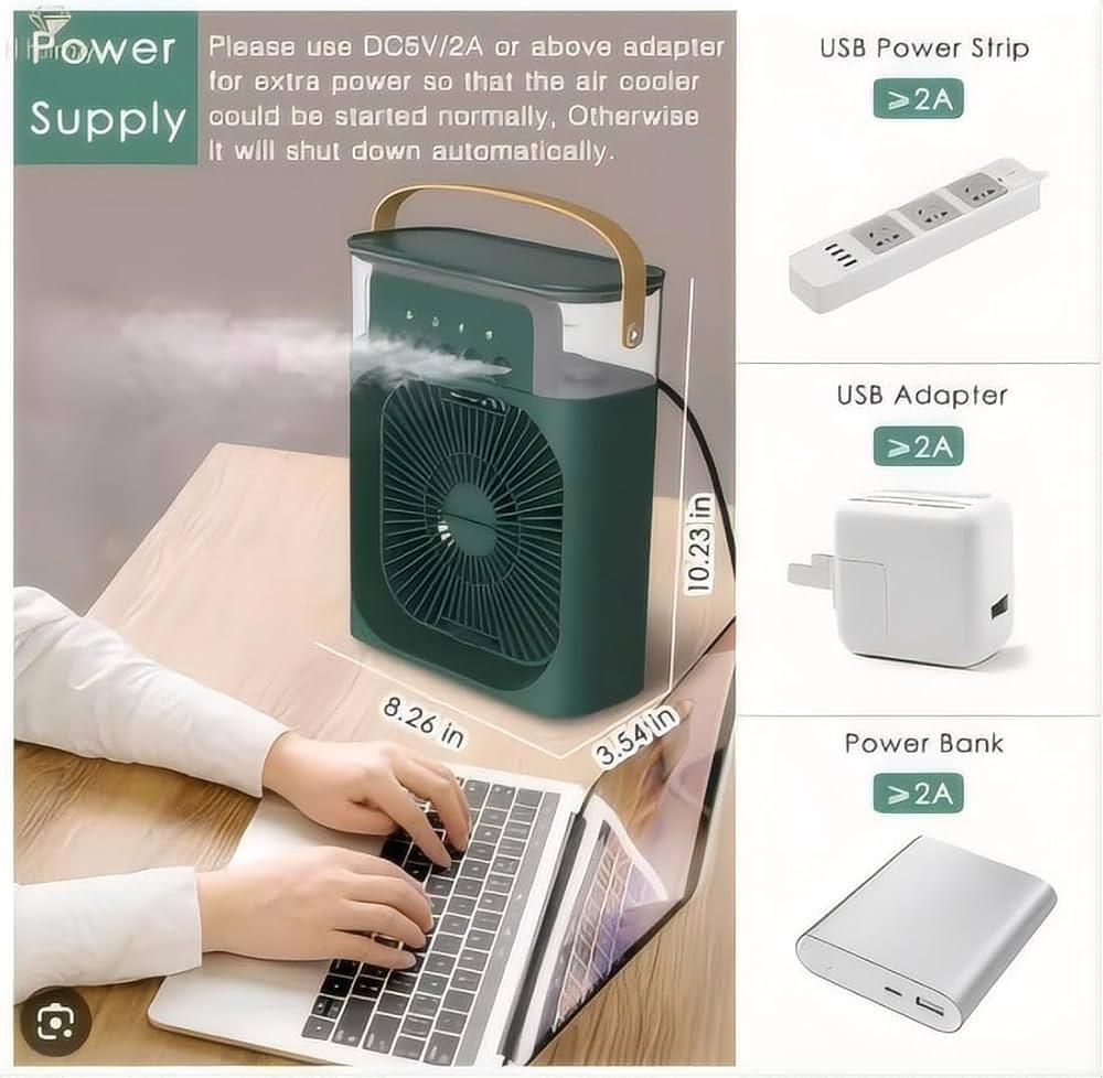 Climatiseur Portable 3-en-1 Rafraîchisseur & Humidificateur
