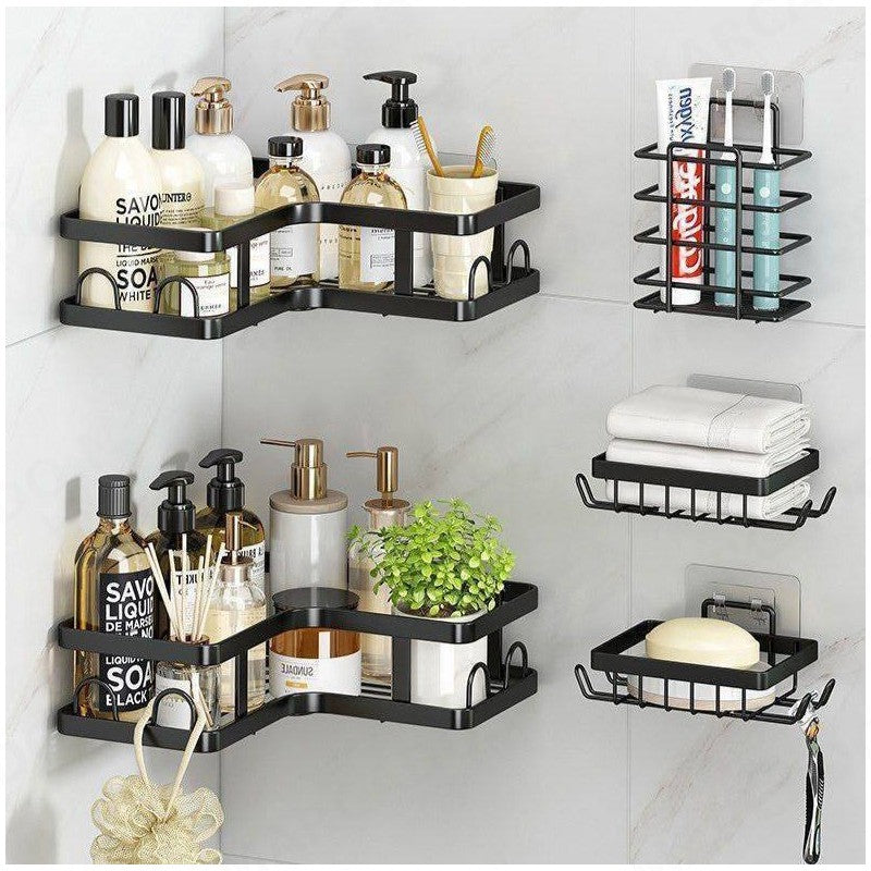 Étagère Murale de Salle de Bain Sans Perçage – Rangement Élégant & Pratique