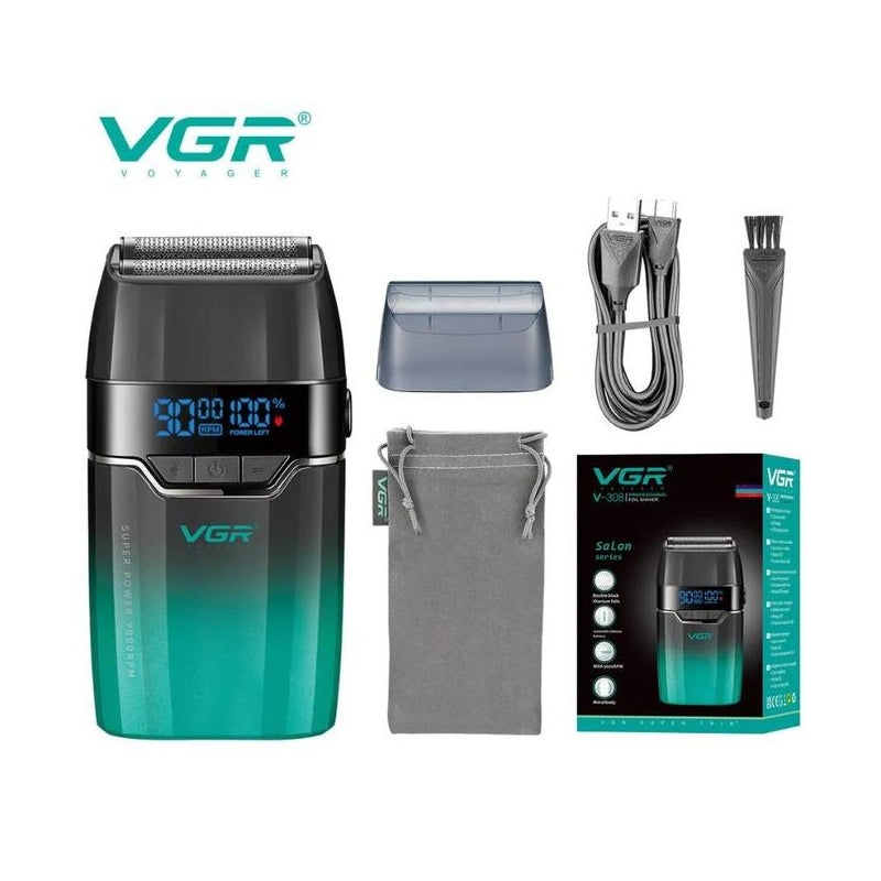 VGR V-308 – Rasoir Électrique Professionnel Double Grille Sans Fil