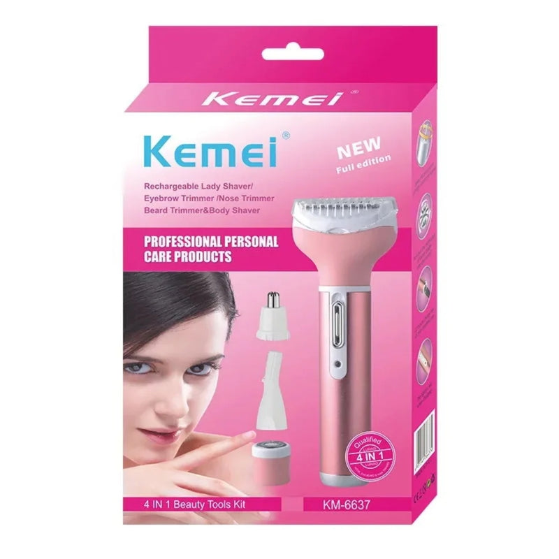 Tondeuse Pro Kemei KM-6637 Rechargeable 4-en-1