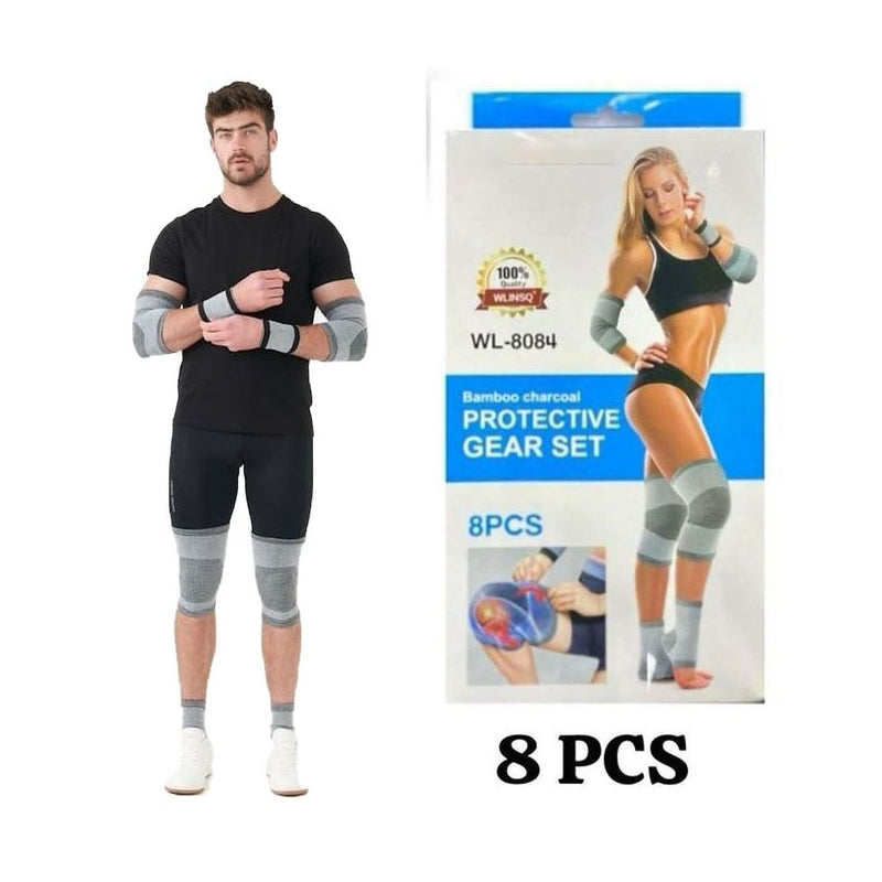 Ensemble de Protection Sportive 8 Pièces – Genoux, Coudes & Jambes