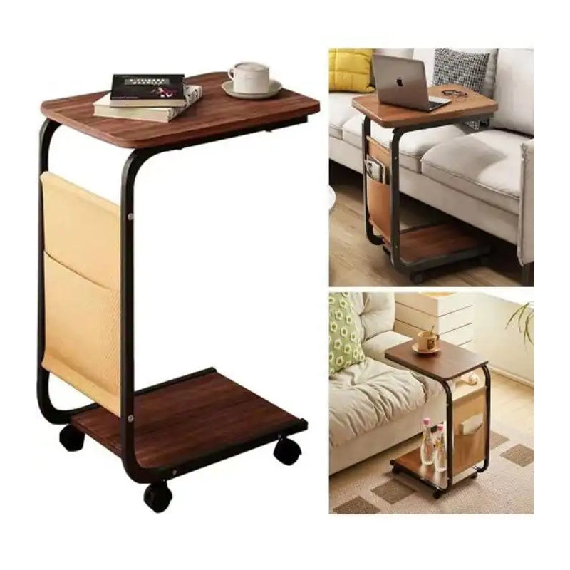 Table Pliante pour PC Portable – Bureau Mobile avec Roulettes