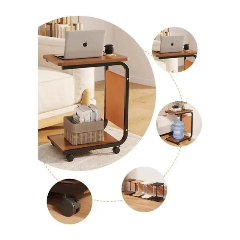 Table Pliante pour PC Portable – Bureau Mobile avec Roulettes