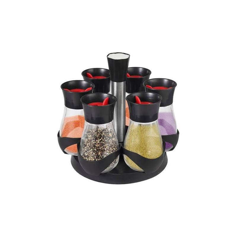 Set 6 Pots à Épices avec Support – Organisateur Cuisine