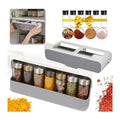 Rangement d'Épices de Cuisine + 6 Pots d'Épices Offerts – Étagère Murale Polyvalente