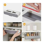 Rangement d'Épices de Cuisine + 6 Pots d'Épices Offerts – Étagère Murale Polyvalente