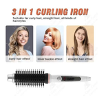 Lizze Fer à Lisser & Boucler 3-en-1 – Brosse Chauffante Ionique