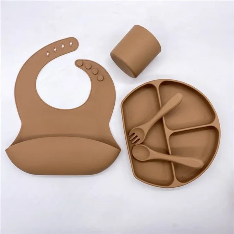 Ensemble Repas Bébé en Silicone 5 Pièces